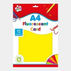 Outlet A4 12 Sheets of Fluorescent Cards Arts & Crafts