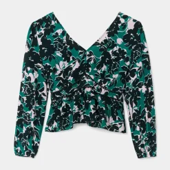 Sale Another Sunday V Neck Floral Blouse Women Shirts & Blouses
