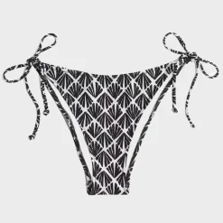 Clearance Black & Cream Tie Tanga Bikini Brief Women Underwear | Swimwear