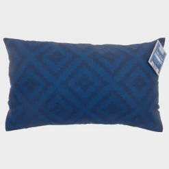 New Blue Geo Bolster Shower Resistant Cushion 30X50cm Pillows