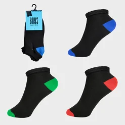 Clearance Boy`s 3pk Contrast Trainer Socks Kids Socks
