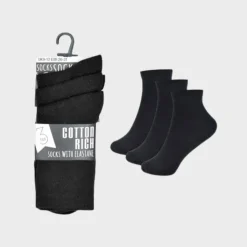 Sale Children`s 3 Pack Black Socks Kids Socks
