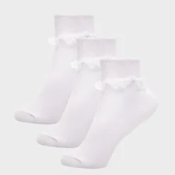 Discount Childrens 3 Pack Frilly Ankle Socks Kids Socks