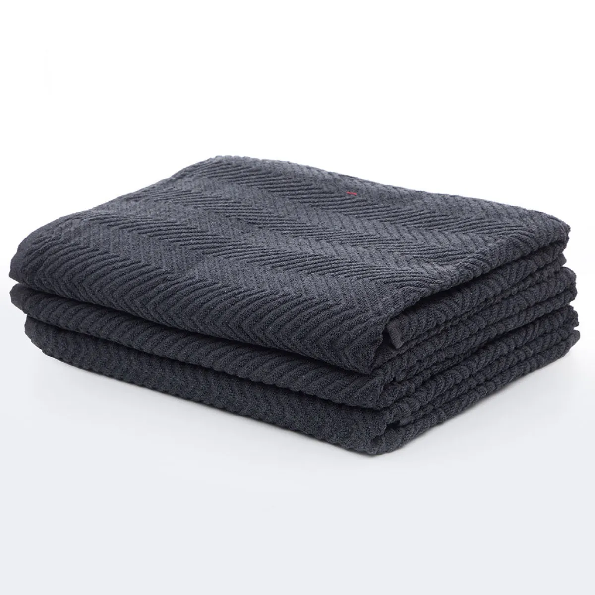 Online 100% Cotton Charcoal Zig Zag Sheets Towels