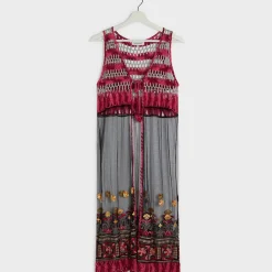 Online Crochet Tassel Longline Mesh Kimono Women Kimono | Shirts & Blouses