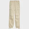 Hot Ex Store Ladies Ecru Lyocell Rich Cargo Trousers Women Trousers