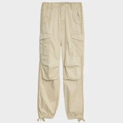 Hot Ex Store Ladies Ecru Lyocell Rich Cargo Trousers Women Trousers