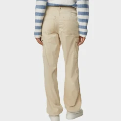 Hot Ex Store Ladies Ecru Lyocell Rich Cargo Trousers Women Trousers