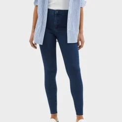 Fashion Ex Store Ladies High Waisted Stretch Jean Women Jeans