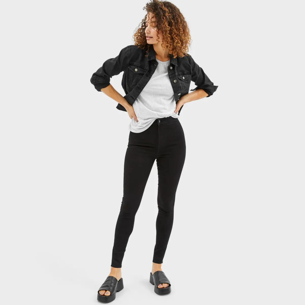 Clearance Ex Store Ladies High Waisted Stretch Jean Women Jeans