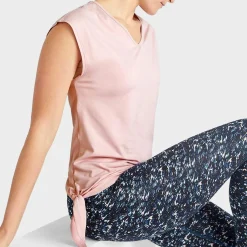 Hot Ex Store Ladies V-Neck Tie Side Short Sleeve Top Women Activewear