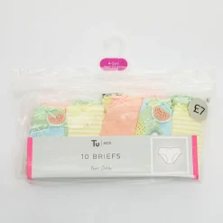 Outlet Girls 10 Pack Fruits Briefs Kids Underwear