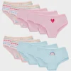 Discount Girls 10 Pack Heart Briefs Kids Underwear