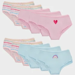 Discount Girls 10 Pack Heart Briefs Kids Underwear