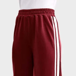 Fashion Girls Burgundy 2 Stripe Joggers Kids Joggers & Leggings