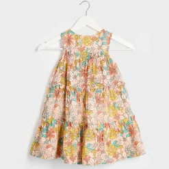 Outlet Girls Floral Cotton Lined Dress Kids Dresses