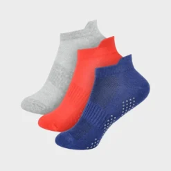 Best Kids 3 Pack Trainer Socks with Grippers Kids Socks