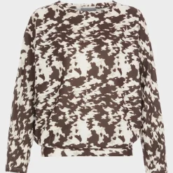 Fashion Ladies Abstract Batwing Top Women Tops