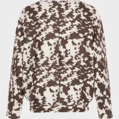 Fashion Ladies Abstract Batwing Top Women Tops