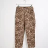 Best Ladies Animal Print Relaxed High Rise Jeans Women Jeans