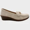 Sale Ladies Apricot Wedge Snaffle Trim Women Footwear