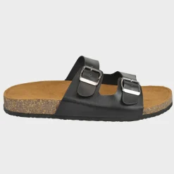 Discount Ladies Double Strap Buckle Slider Women Footwear