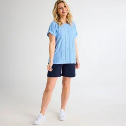 Discount Ladies Broderie Anglaise Top Women Tops