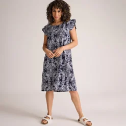 Clearance Ladies Button Back Printed Dress Women Dresses | Dresses