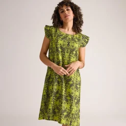Online Ladies Button Back Printed Dress Women Dresses | Dresses