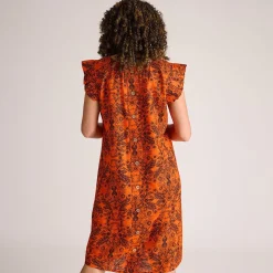 Sale Ladies Button Back Printed Dress Women Dresses | Dresses