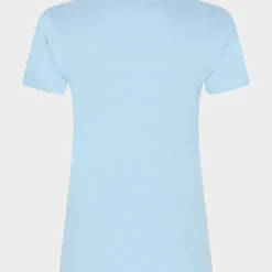 New Ladies Chambray Blue V Neck T-Shirt Women Basics | T-Shirts