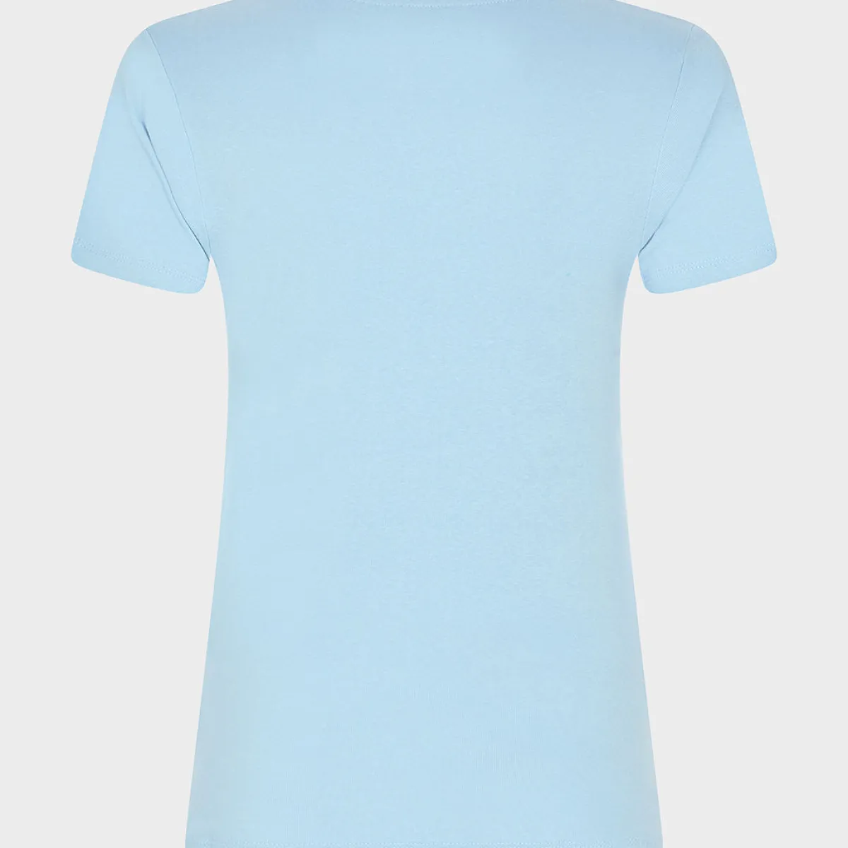 New Ladies Chambray Blue V Neck T-Shirt Women Basics | T-Shirts