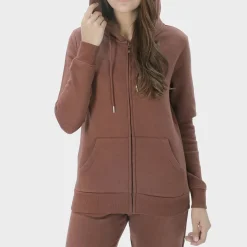 New Ladies Chocolate Zip Hoodie Women Hoodies & Sweatshirts
