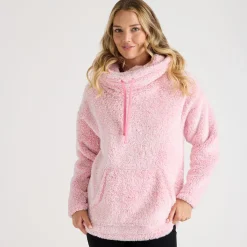 Sale Ladies Cowl Neck Fleece Women Hoodies & Sweatshirts