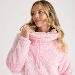 Sale Ladies Cowl Neck Fleece Women Hoodies & Sweatshirts