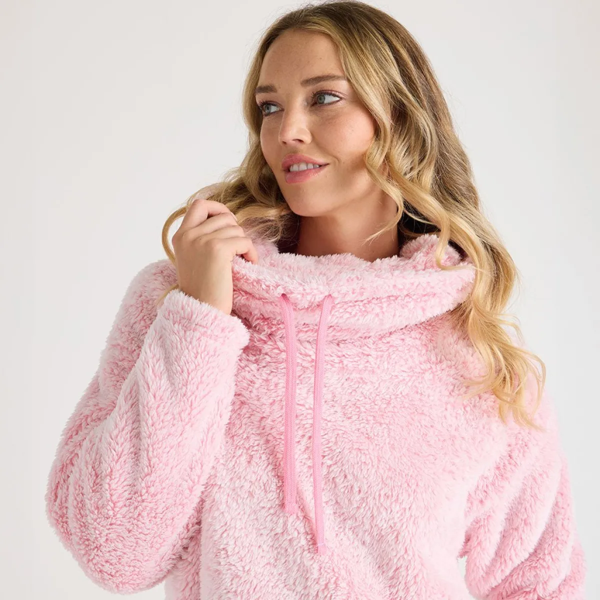 Sale Ladies Cowl Neck Fleece Women Hoodies & Sweatshirts