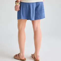 Clearance Ladies Denim Plisse Shorts Women Plissé | Plissé