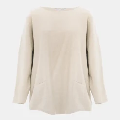 Clearance Ladies Ecru Batwing Jumper Women Hoodies & Sweatshirts
