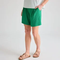 New Ladies Emerald Plisse Shorts Women Plissé | Plissé