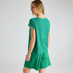 New Ladies Emerald Plisse Shorts Women Plissé | Plissé