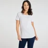 New Ladies Essential Crew Neck Tee Women Basics