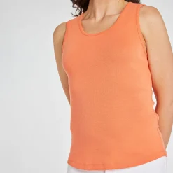 Fashion Ladies Essential Crew Vest Coral Women Basics | Vests