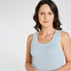 Discount Ladies Essential Crew Vest Light Blue Women Basics | Vests