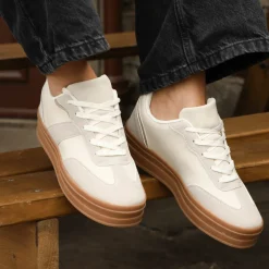 Fashion Ladies Grey Triple Stacked Trainer Women Footwear