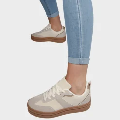 Fashion Ladies Grey Triple Stacked Trainer Women Footwear