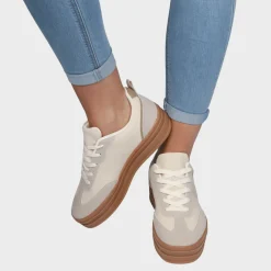 Fashion Ladies Grey Triple Stacked Trainer Women Footwear