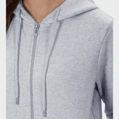 Best Ladies Grey Zip Hoodie Women Hoodies & Sweatshirts