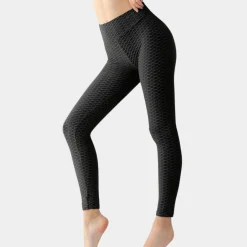 Best Ladies Honeycomb Ruched Leggings Women Activewear | Joggers & Leggings