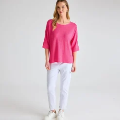 Outlet Ladies Hot 3/4 Sleeve Bubble Top Women Tops
