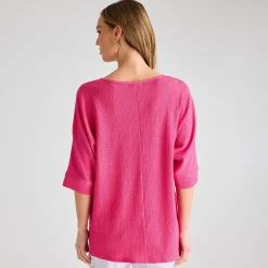 Outlet Ladies Hot 3/4 Sleeve Bubble Top Women Tops